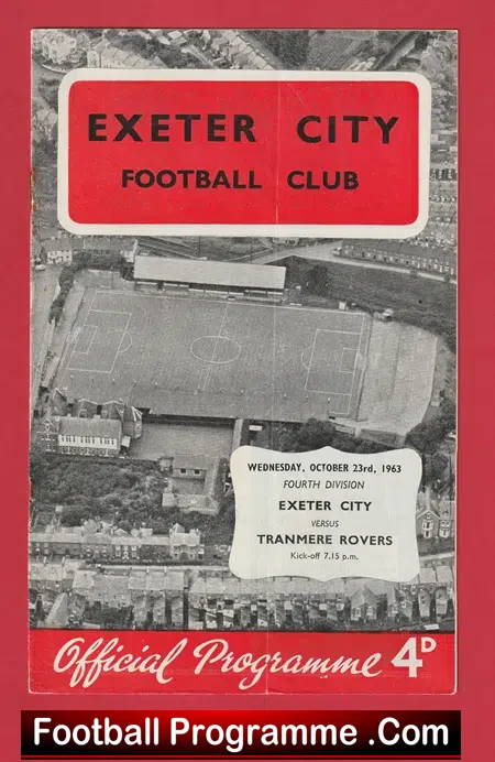 Exeter City v Tranmere Rovers 1963