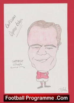 Football Caricature - George Cohen - Signed Autograph Fulham - football programme