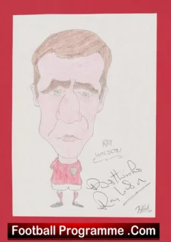 Football Caricature - Ray Wilson - Signed Autograph WBA - football programme