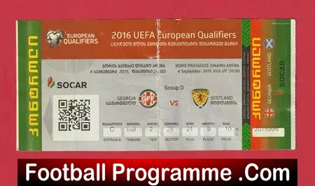 Georgia v Scotland 2015 – Football Ticket European Qualifiers