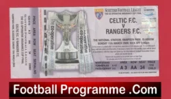 Glasgow Celtic v Glasgow Rangers 2009 Scottish Cup Final Ticket