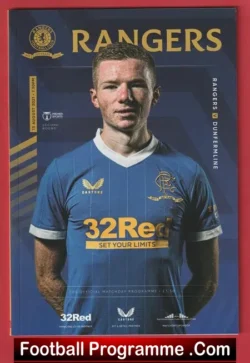 Glasgow Rangers v Dunfermline Athletic 2021 - Scottish Cup - football programme