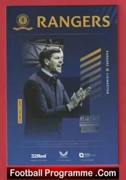 Glasgow Rangers v Livingston 2021 - football programme