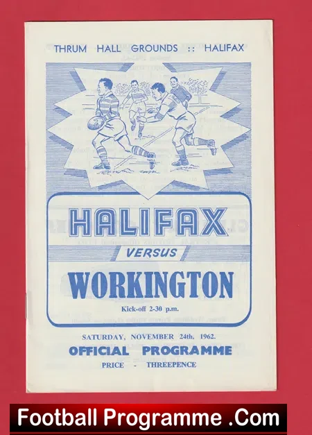 Halifax Rugby v Workington Town 1962