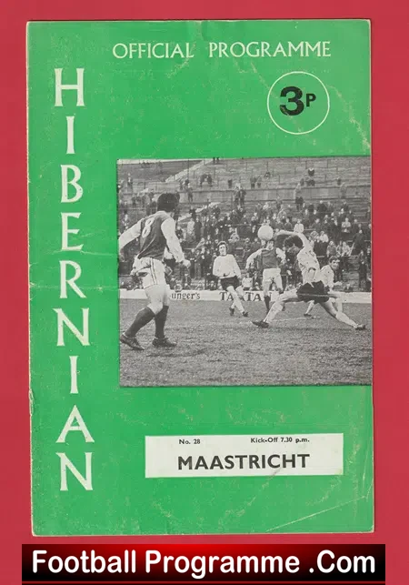 Hibernian Hibs v Maastricht 1971 - Friendly Match Holland Team