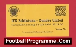 IFK Eskilstuna v Dundee United 1997 – Football Ticket Sweden