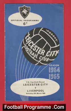 Leicester City v Liverpool 1965 - FA Cup - football programme