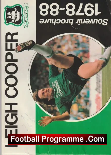 Leigh Cooper Testimonial Benefit Match Plymouth Argyle SIGNED