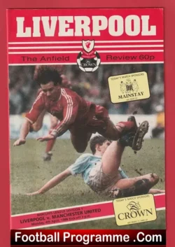 Liverpool v Manchester United 1988 - Man Utd - football programme