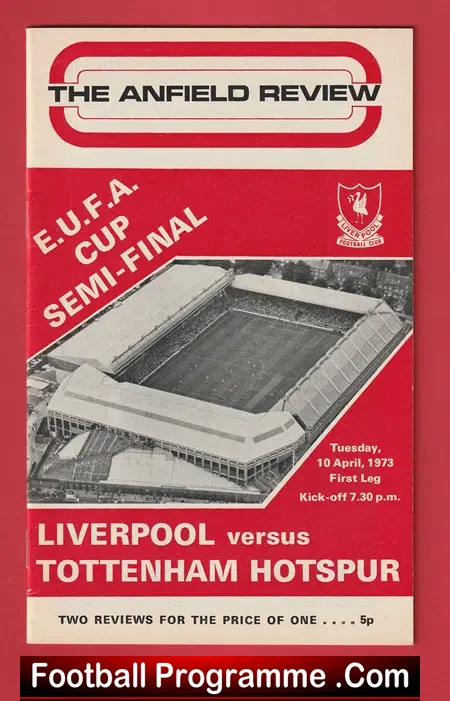 Liverpool v Tottenham 1973 – UEFA Cup Semi Final