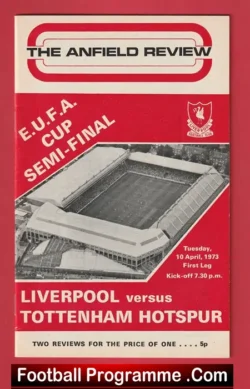 Liverpool v Tottenham 1973 – UEFA Cup Semi Final