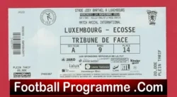 Luxembourg v Scotland 2012 – Ticket International Match