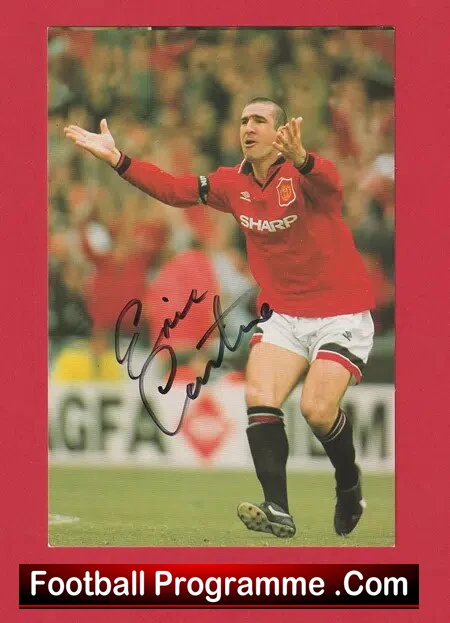 Manchester United Eric Cantona Genuine Hand Signed Picture