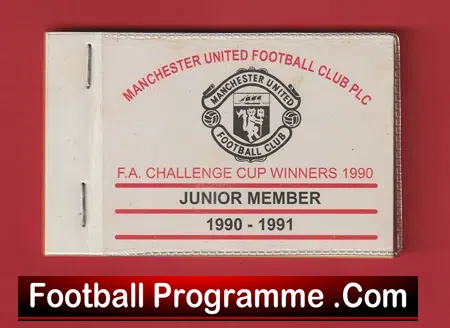 Manchester United Man Utd Season Ticket Book LMTB 1990 1991 BUSBY