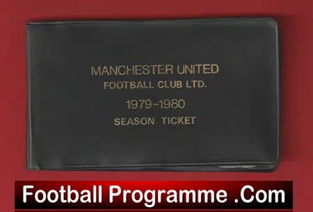 Manchester United Man Utd Season Ticket Book LMTB 1979 1980