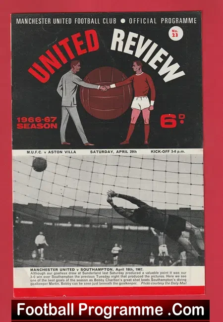 Manchester United v Aston Villa 1967 – Man Utd
