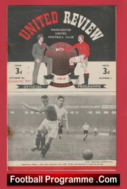 Manchester United v Charlton Athletic 1948 – 1940s Man Utd