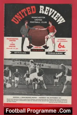 Manchester United v Leeds United 1964 - football programme