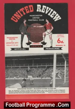 Manchester United v Leicester City 1965 - Rearranged - football programme