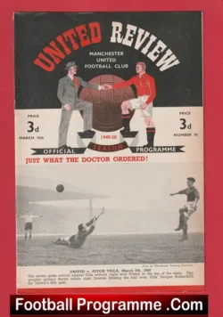 Manchester United v Liverpool 1950 - Man Utd - football programme