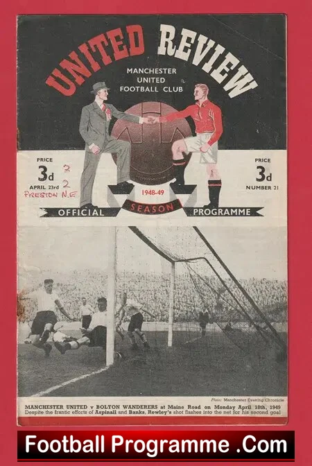 Manchester United v Preston 1949 – 1940s Man Utd