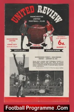 Manchester United v Stoke City 1965 - football programme