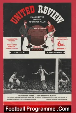 Manchester United v West Ham United 1964 - football programme
