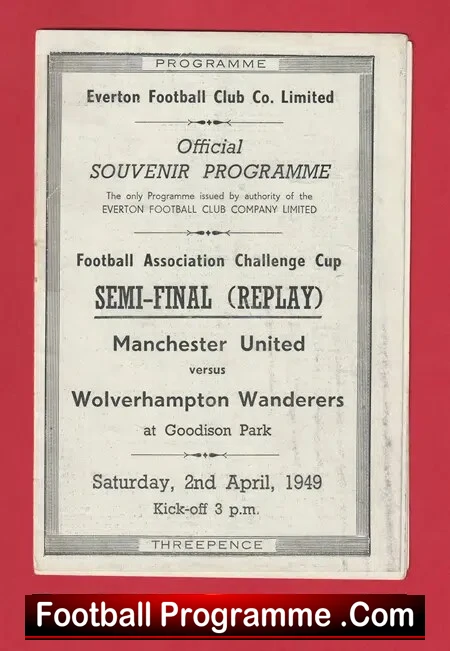 Manchester United v Wolves 1949 – FA Cup Semi Final REPLAY