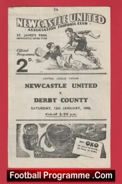 Newcastle United v Derby County 1946 – 1940’s