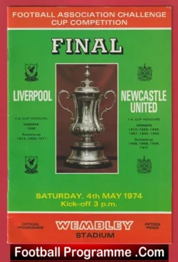 Newcastle United v Liverpool 1974 – FA Cup Final Wembley
