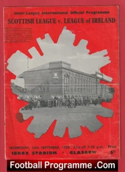 Scotland League v Ireland League 1958 – Ibrox Stadium