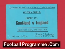 Scotland v England 1988 – Ticket U15 Tannadice Park