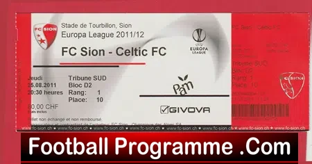 Sion v Glasgow Celtic 2011 – Football Ticket Switzerland Swiss