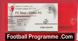 Sion v Glasgow Celtic 2011 – Football Ticket Switzerland Swiss