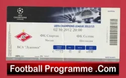 Spartak Moscow v Glasgow Celtic 2012 – Football Ticket Russia