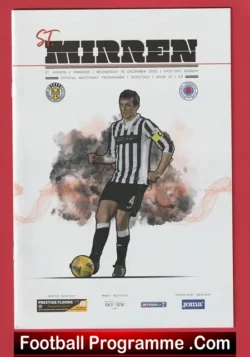 St Mirren v Glasgow Rangers 2020 - football programme