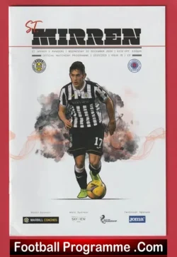St Mirren v Glasgow Rangers 2020 - football programme