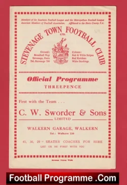 Stevenage Town v Tonbridge 1964