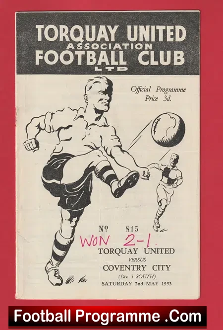 Torquay United v Coventry City 1953
