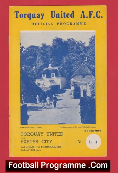 Torquay United v Exeter City 1959