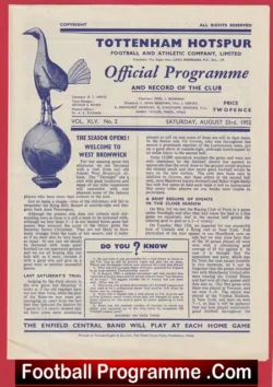 Tottenham Hotspur v WBA 1952
