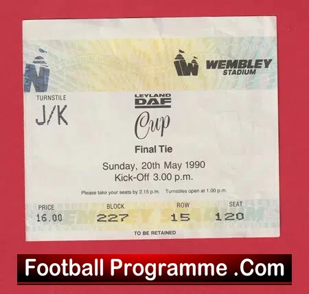 Tranmere Rovers v Bristol Rovers 1990 Members Cup Final Wembley