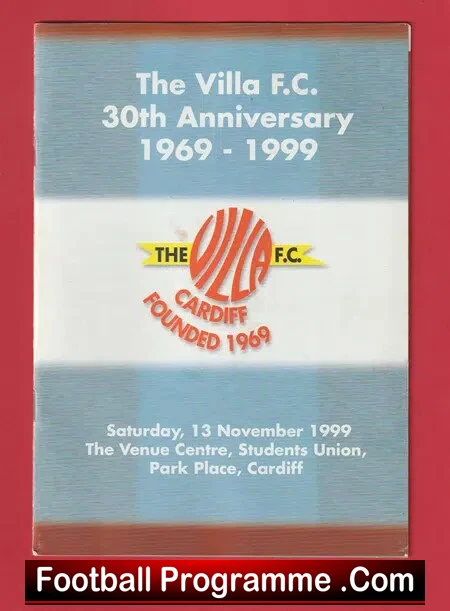 Villa FC 30th Anniversary 1969 - 1999 - SIGNED Denis Law