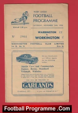 Warrington Rugby v Workington Town 1956 – 1950s