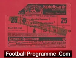 Werder Bremen v Glasgow Celtic 1988 – Football Ticket Germany