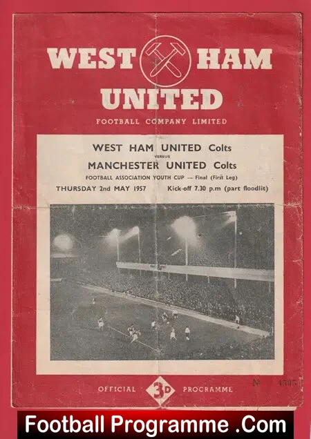 West Ham United v Manchester United 1957 – Youth Cup Final