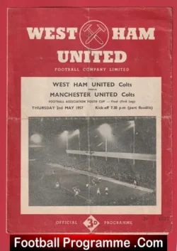 West Ham United v Manchester United 1957 – Youth Cup Final