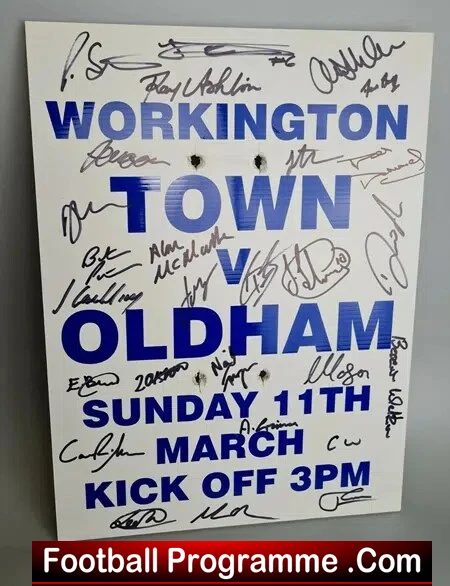 Workington Town Rugby Derwent Park Origional Multi SIGNED Board