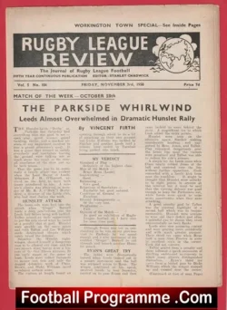 Workington Town Rugby League Review Magazine Programme 1950