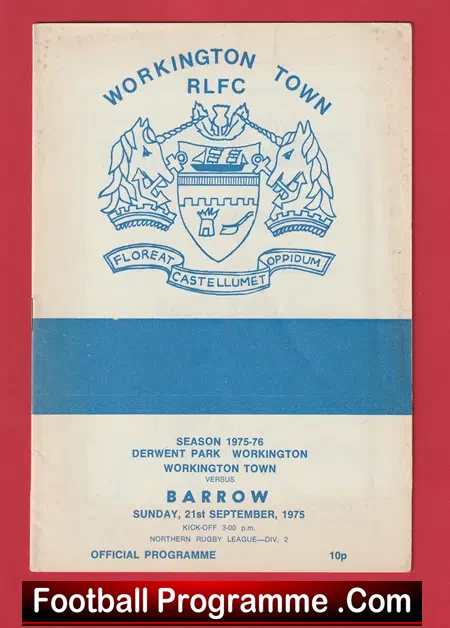 Workington Town Rugby v Barrow 1975